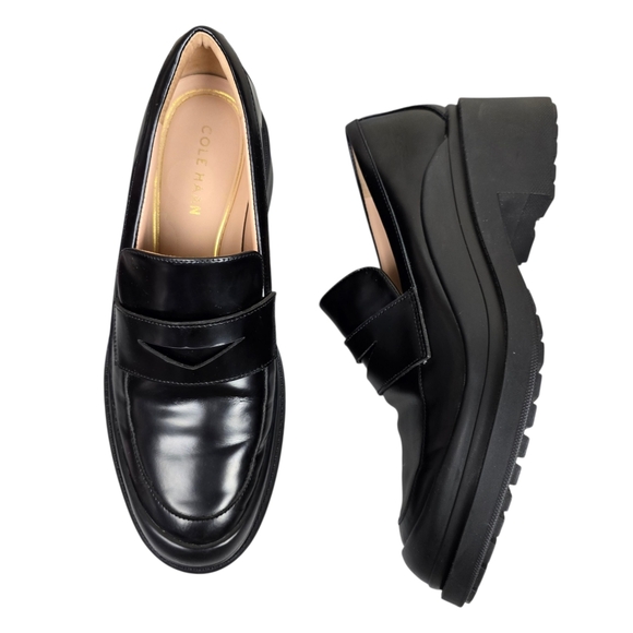 Cole Haan Shoes - Cole Haan Womens Westerly Black Leather Loafers Shoe Size 9
